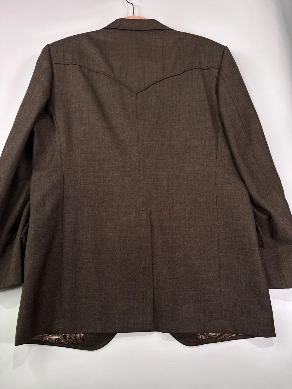 Simpson Clothes Vintage 1980 Western Wool Sport Coat Blazer Brown 40R